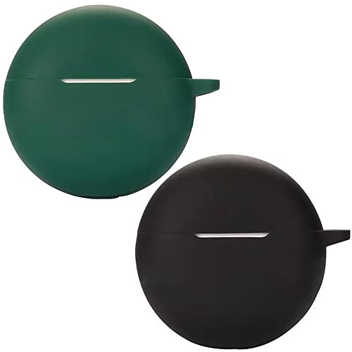 Msiall Silicone case compatibile con OPPO Enco Buds2, [Supporta la ricarica wireless] [Custodia protettiva antiurto] Simpaticodi cartoni 3D black Green