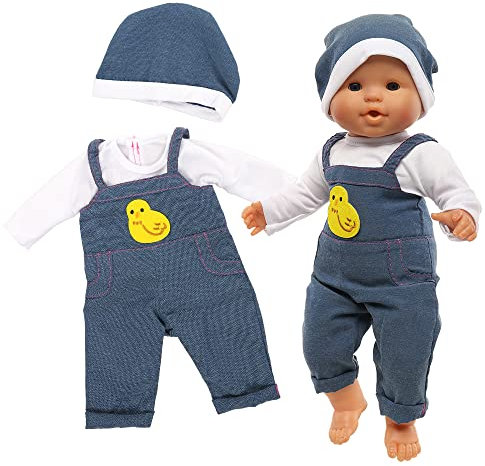 Miunana Sweet Doll Clothes Hats Accessories for 14-17 Inch 35-43 cm Baby Doll, Doll Clothes Outfits (Dark Blue)