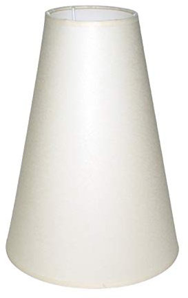 Lampenschirm 250x120x400 mm Durchmesser unten x Durchmesser oben x Höhe | Kegel | Baumwolle weiß | Für E27-Lampenfassung (groß) | Lampenschirm 25 x 12 x 40 cm