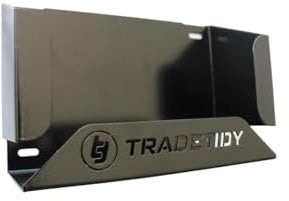 Tradetidy Latex/Nitrile Disposable Gloves Box Holder, Wall Storage for Vans, Garages, Workshops, Made from 1.5mm Steel, Holds Glove Boxes up to 250mm (W) x 160mm (H) x 90mm (D), Colour - Black