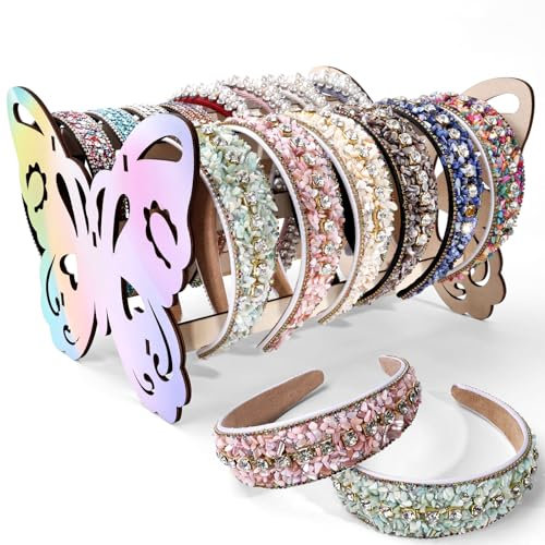 MOFASVIGI Haarreif Ständer, Hölzerner Haarrband Organizer, Schmetterlingsförmiger Haarband Ständer, Haarband Halter für Mädchen und Frauen