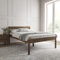 Hansales Seniorenbett 160x200 cm Triin Eiche Holzbett mit Rollrost, Bettgestell mit Kopfteil, Doppelbett aus massivem FSC® Birkenholz, Bettrahmen belastbar bis 350kg mit Öl beschichtet