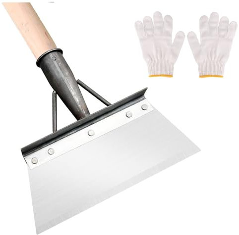 Multifunctional Floor Scraper, 25CM Multi-Functional Outdoor Garden Cleaning Shovel, Stainless Steel Garden Shovel Flat Floor Scraper Heavy Duty, Scraper for Weeds and Moss, Farm Weed Remover Tool