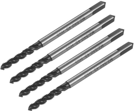 QUARKZMAN 4Stück Metrisch Gewindeschneider M2,5 x 0,45 Gewindebohrer HSS6542 Vierkantschaft Hochwertiger Nitrierbeschichtete Gewindeschneider