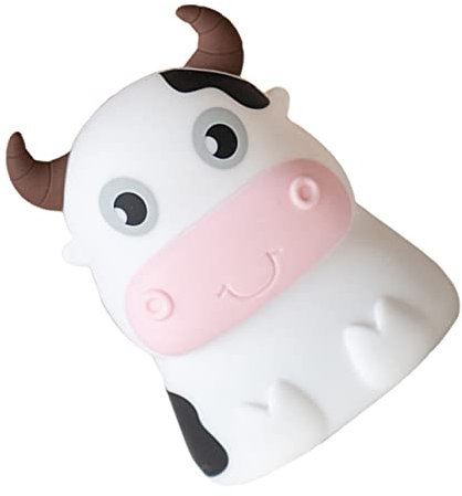 HOMSFOU Silikon-nachtlicht Kuhform Nachtlampe Für Jungen Und Mädchen Erwachsene Jungen- Und Mädchenzimmer Hautfreundliches Design