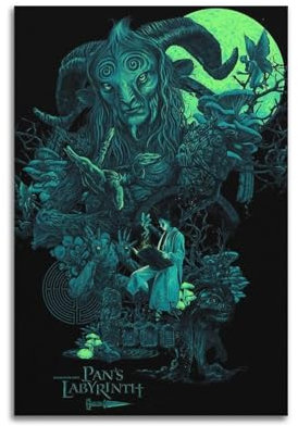 ydhgebn Pan's Labyrinth-Poster, Wandkunst, Cover, Zimmer, Vintage-Poster, dekoratives Gemälde für Schlafzimmer, Wohnzimmer, ästhetisches, elegantes Poster, 20 x 30 cm, ungerahmter Stil