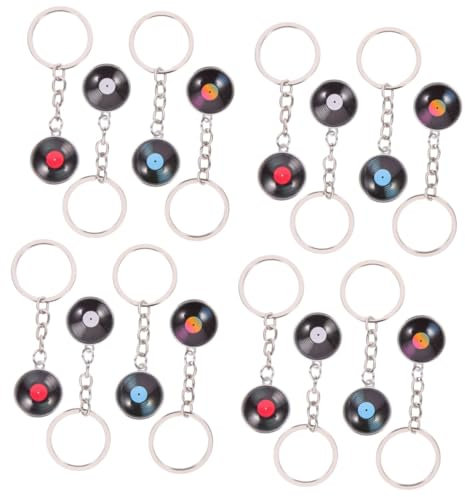 WRITWAA 16 STK Schlüsselanhänger aufnehmen Schallplatten-Schlüsselanhänger Musikgeschenke schlüsselanhänger personalisiert schlusselanhager personalisierte schlüsselkette schlüsselringe