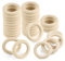 30 Stück Holzringe Set, 60mm Holzringe zum Basteln, Holzring Hölzern, Natürlich Holz Ringe, Holzringe Makramee, Natürliche Bastelring für Makramee Armband, Hölzern Kreis Ringe, für DIY, Handwerk