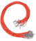 sourcing map 20Pcs Waxed Necklace Cord Bulk Orange 2mm Dia 18 Necklace String Rope with Chain Clasp for Pendants Bracelets Jewelry Making Supplies Accessories