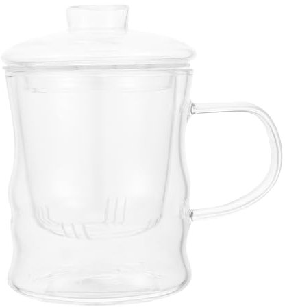 Cabilock Taza de Té de Vidrio con Infusor 400 Ml Taza de Té para Infusión Tazas de Té para Oficina Colador de Té Taza para Bebidas Calientes
