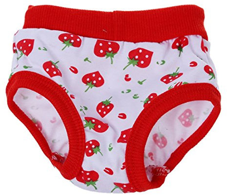 Remingtape Haustier Hund Hundebekleidung Weiblich Physiologische Menstruationswindelhosen - M Rot+