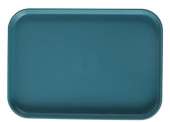 22 x 30,5 cm, vassoio rettangolare in plastica verde scuro, decorativo, organizer per hotel, casa, ristorante