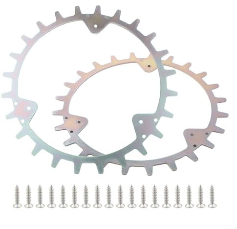 Emiif Rutschfestes 252 mm Edelstahl-Traktionsrad-Set für 420/320/430X/435X/440/450X Rasenroboter