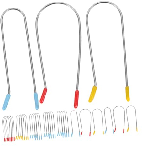 CALLARON Ersatzclips für Lockenwickler Satz aus 304 Edelstahl mit 0,75/1/1,25 Zoll Größe für Sanftes Lockenstyling zu Hause und Reisen