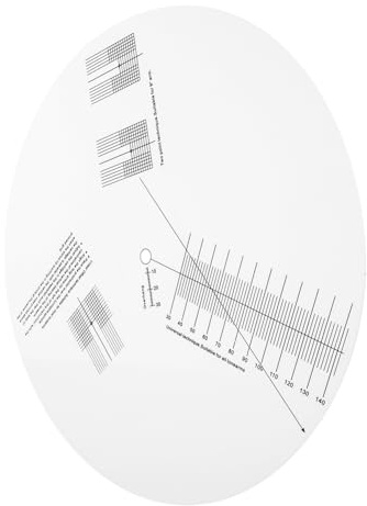 INOOMP Kalibrierungsplatte für Plattenspieler Einstelllineal aus Vinyl Schallplatten Nadel Ausrichtungsmessgerät Langlebig Verschleißfest Einfache Handhabung
