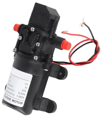 RiToEasysports Selbstansaugende Pumpe, DC 12 V, Membranpumpe, 116 PSI, Hochdruck-Wasserpumpe für Wohnwagen, Camping, Boot mit Vibrationsfreiem Design, Automatischer Druckschalter