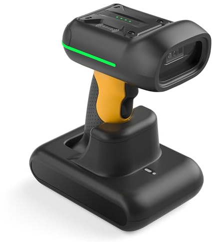 Inateck RFID Barcode Scanner Kabellos mit Ladestation, 1D/2D/QR, BCST-75X | IP67 Industrial Wasserdicht und Staubdicht, Fallfestigkeit bis 3,6 m, 180 Tage Standby, mit App, SDK, für Fabriken, Lager