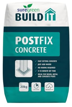 Suregreen PostFix Concrete Mix | 20kg | Fence Post Repair | Ready Mixed Cement | Ready-to-Use Mix to install or fix Metal, Timber, Concrete or Electric Fence Posts | Water Resistant Bag