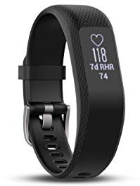 Garmin vívosmart 3 Fitness-Tracker, 24/7 Herzfrequenzmessung am Handgelenk, Smart Notifications, zahlreiche Fitness-Funktionen, Tagesziele, OLED Touchdisplay, schwarz, S/M