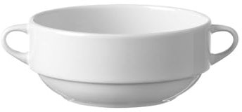 HENDI Bol à soupe avec bords renforcés, 340 ml, ø160 mm, porcelaine blanche