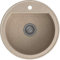 Spüle Spülbecken Granitspüle 51 cm Einzelbecken Küche Einbauspüle Verbundspüle Küchenspüle Beige gesprenkelt + Siphon Waschbecken