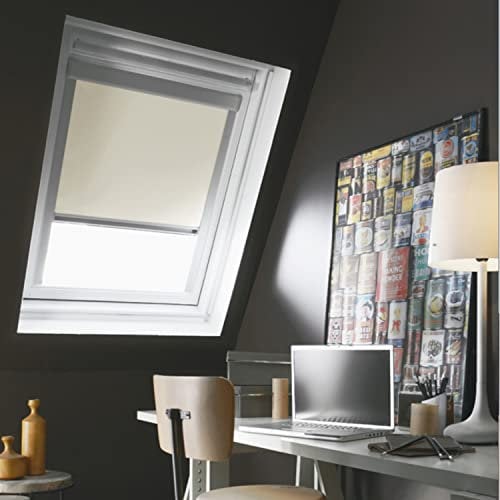 MADECOSTORE Store Enrouleur Occultant Compatible VELUX® K - 61 x 78cm - MK04 - Beige
