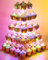 Vdomus Gebäckständer mit 5 Etagen, Acryl, Cupcake-Präsentationsständer mit LED-Lichterkette, Dessert-Baumturm für Geburtstag/Hochzeitsparty