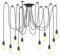 Spinne Kronleuchter DIY Deckenleuchte Lampe Kopf Pendelleuchte Halter Retro Industry Ceiling Light Speisesaal Schlafzimmer Wohnzimmer Esszimmer Hotel Dekoration (10 Kopf)