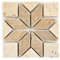 Mosafil Naturstein Rosone Baton Braun Beige 10x10cm
