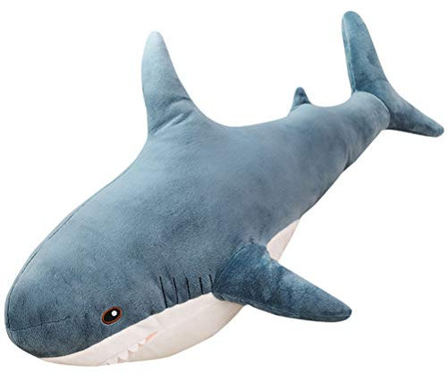 OUTEYE Cartoon Shark Plüschtier - 45cm, Ocean Aquatic Animals Shark Doll Kinder Huggable Plushie Toy Geburtstagsgeschenk