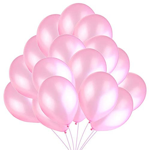 50 Luftballons Rosa Ballons 36 cm Partyballon Deko 3,2g. Dekoration für Geburtstag, Baby Shower, Baby Dusche Party