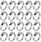 Cabochon Ring, Schmuck Selber Machen Set, 20pcs 12mm Ringrohling Basen Edelstahl Cabochon Ring Lünette Rohlinge für DIY Schmuck Machen Silber