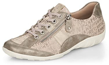 Remonte Damen Bequemschuhe R3403, Frauen Schnürschuhe,lose Einlage,Schnuerung,lace-up,Low-tie,Komfortschuhe,Halbschuhe,beige Kombi,41 EU / 7.5 UK