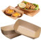 CTForest 50 Piezas Bandejas de Cartón Kraft, Botes de Comida para Picar, Caja de Papas Fritas, Aptas para Papas Fritas, Bocadillos, Macarons y Otros Alimentos