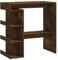 vidaXL Bartisch mit Regal Bartresen Stehtisch Tresentisch Bistrotisch Küchentisch Loungetisch Tisch Räuchereiche 100x50x101,5cm Holzwerkstoff