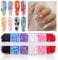 3D Colorful Flower Nail Charms for Acrylic Nail Rhinestone Decorations, Kalolary Acrylic Flowers Nail Art Stud Decorations Gold Silver Caviar Beads for Women Girls(12 Grids/Box)