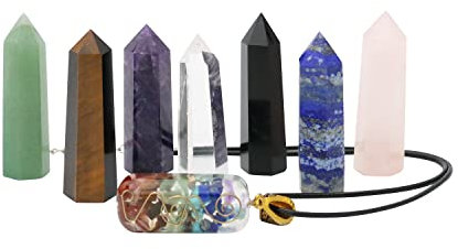 Nvzi Edelsteine Heilsteine, Kristallen Staven Hexagon Zuil, Heilkristall Stäbe, Glückssteine für Kinder, Mineralien Steine, Chakra Steine, Kristalle Heilsteine, Halbedelsteine Mischung Set