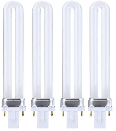 nail Art Dryer Lamp Bulb Tube 9W UV Tube Replacement for UV Machine Gel Nail Art Curing Lamp, 4pcs