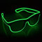 SOOOEC Kabellose leuchtende LED-Brille mit Blinkmodus Glow in Dark Party für Rave-Party, Halloween, Weihnachten, Disco, Konzert, EDM (grün)