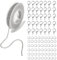 CONNECTION 9M Ketten Basteln Gliederkette Kupfer Gliederkette Legierung DIY Link Kette mit 50 12mm Karabinerverschluss und 100 4mm Biegeringe für Männer FrauenOrnamente DIY Schmuckherstellung, Silber