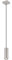 etc-shop Lampe skandinavisch Hängeleuchte Hängelampen Wohnbereich Modern Pendelleuchte einflammig, Metall nickel matt, 1x GU10 Fassung, LxBxH 9x9x120 cm