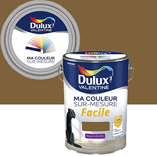 Ma Couleur Sur-mesure par Dulux Valentine – Peinture Intérieure Murs, Plafonds, Boiseries - Facile à appliquer - Velours Bronze 5 L