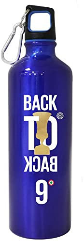 Zeus Party Borraccia 750 ml Inter BACK TO BACK Edizione Speciale Vittoria Coppa Italia 2023 in alluminio con moschettone