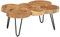 Tidyard Couchtisch Baumscheiben Beistelltisch Wohnzimmertisch Massivholz Akazie 36 cm 6 Stämme