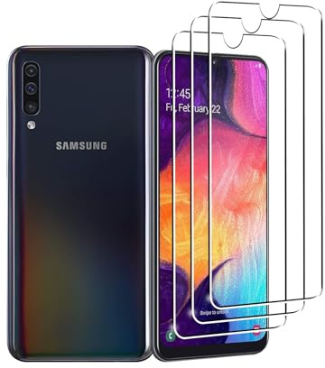 Ydiciv 3 Stück Schutzfolie für Samsung Galaxy A50 Panzer Schutz Glas, [9H Härte Glas], [HD Klar Schutzglas], [No-Bubble], für Samsung Galaxy A50