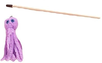 FENOHREFE Katzenspielzeug mit pelzigem Oktopus, hübscher Teaser für Kätzchen oder Katzen, als Geschenk für Indoor-Katzen, ideal für Bewegung und Unterhaltung