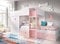 Composizione Camera da Letto Cevedale, Cameretta Completa, Composizione Letto a Castello con Due lettini Singoli, 271x111h150 cm, Bianco e Rosa