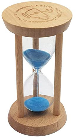 Sablier en bois avec sablier bleu – 10 minutes pour décoration d'intérieur