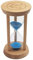 Temporizador de arena con marco de madera con reloj de arena azul – 10 minutos para decoración del hogar