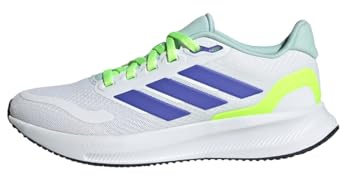 adidas Runfalcon 5 Shoes Kids, Nicht-Fußball-Halbschuhe, FTWR White/Cobalt Blue/Lucid Lemon,